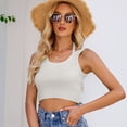 thumbnail image 3 of Camisola de punto para chica, ropa interior femenina, parte inferior delgada, estilo corto, parte de atrás bonita, top sexy sin espalda, 3 of 4