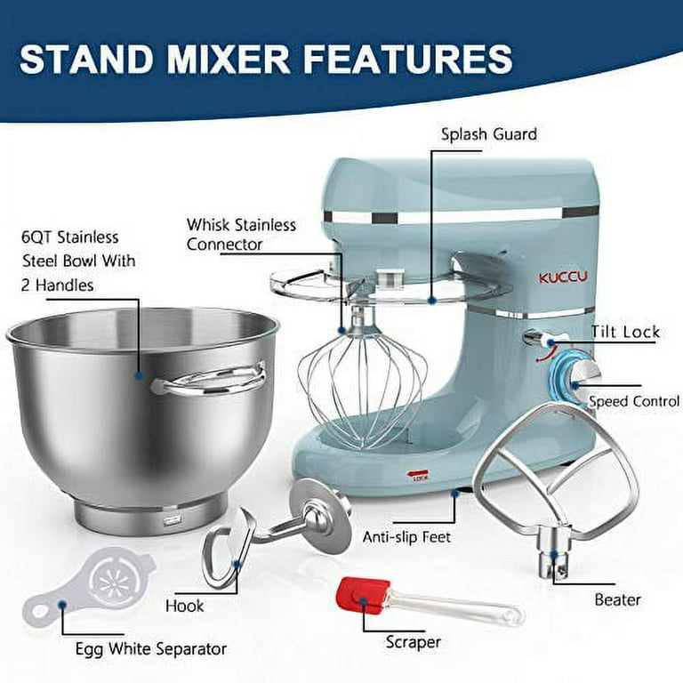 Loniko Electric Stand Mixer, 6.5-QT 6-Speed Tilt-Head Household Stand Mixers  with Dough Hook, Wire Whip & Beater, Kitchen Food Mixers with Splash Guard,  for Backing Bread, Cakes &cookies(Red) - Yahoo Shopping