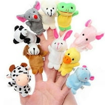 Animal Finger Puppets Cute Toys Hand Puppets Finger Dolls 10-Pack - Soft Plush Material Interactive Play Educational Toy - For Preschoolers Storytelling