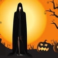 thumbnail image 3 of gótico con capucha Disfraz de Disfraz gótico Medieval Capas de Halloween para adultos Mujeres Hombres Carnaval Festival Foto 170cm Sunnimix capa capa, 3 of 7