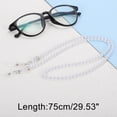 thumbnail image 4 of Unique Bargains 1 Pc Eyeglass Chain Glasses Chain Imitation Pearl Pattern 75cm L White, 4 of 5