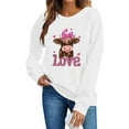 thumbnail image 4 of Romance Tops for Women 2026 Valentines T Shirts Elegant Party Top Dressy Heart Printed Tees Hoodless Cute Long Sleeve Outfits Warm Couple Clothing Soft Honeymoon Clothes Trendy Anniversary Tops, 4 of 6