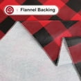 thumbnail image 3 of Rectangle Waterproof Vinyl Table Cloth, Buffalo Flannel Backed Tablecloth, Wipeable Plastic Table Cover for Christmas (60" x 120", Red and Black), 3 of 6