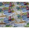 thumbnail image 5 of oneOone Cotton Jersey Blue Fabric Ocean Lighthouse Sewing Craft Projects Fabric Prints By Yard 58 Inch Wide, 5 of 6