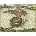 thumbnail image 2 of Hogenberg, Braun 18x15 White Modern Wood Framed Museum Art Print Titled - Ratzeburg Germany, 2 of 4