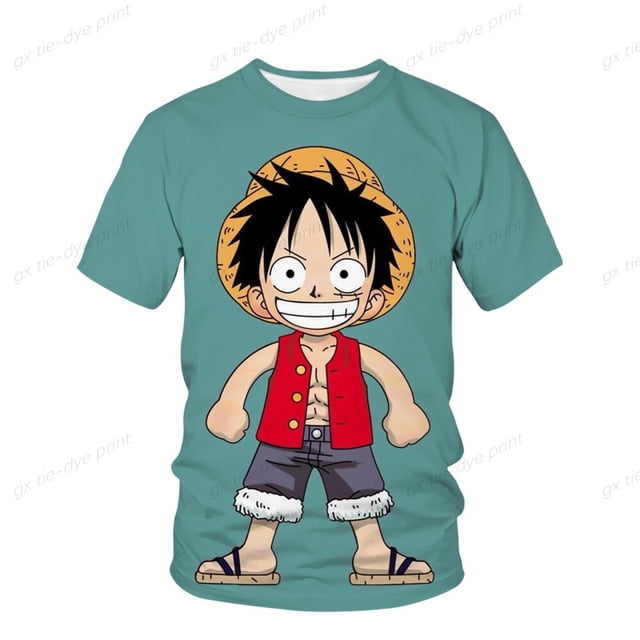 Camiseta de Anime de una pieza para hombre, nueva camiseta a la moda con estampado de dibujos animados japoneses para niño, camiseta con estilo de dibujos animados para niño, novedad 2023110 heqiyong CONDUJO