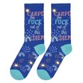 thumbnail image 6 of Cool Socks Carpe Diem Fun Print Novelty Crew Socks for Men & Women, 6 of 7
