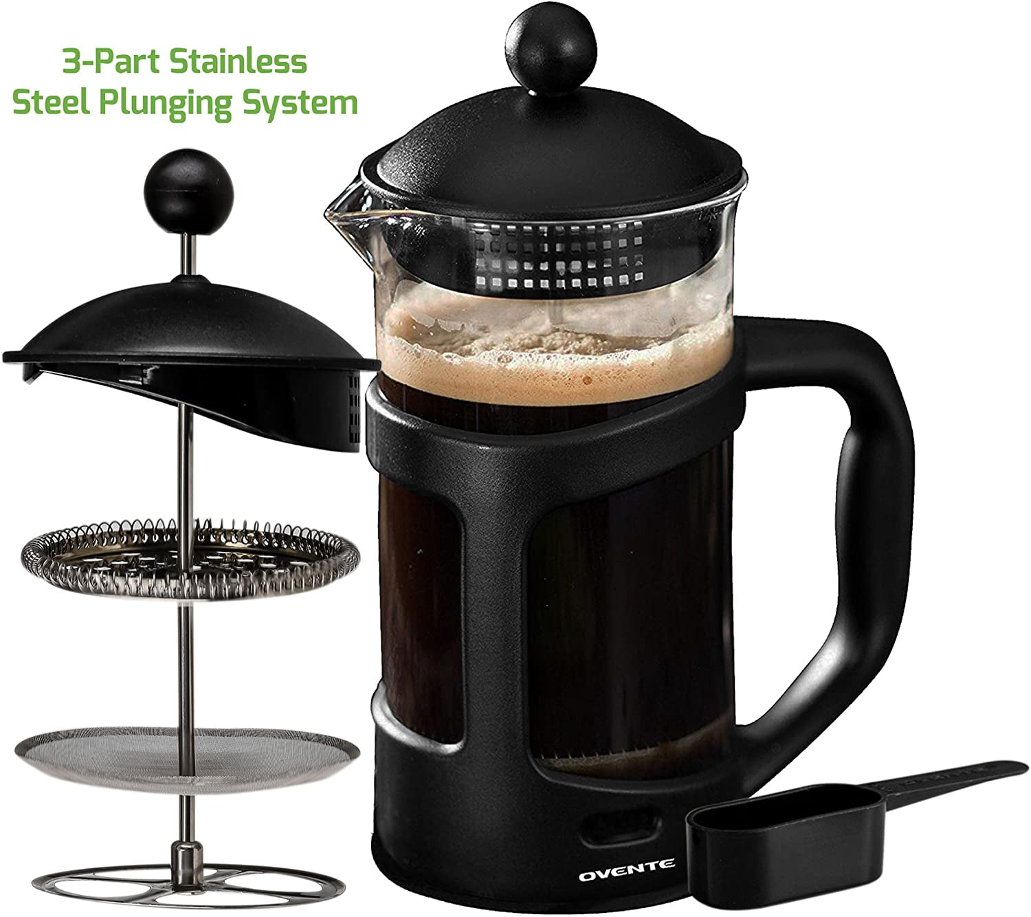 Ovente French Press Carafe Coffee 34 Ounce with Heat Resistant Glass 3