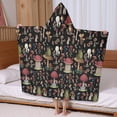 thumbnail image 5 of Red Mushroom Frog Black Pattern Hooded Bath Towel，60"x35" for Ages 3 To 12 Kids, Quick Dry Lightweight Soft Microfiber Hood Beach Towel Cover Up for Kids, 5 of 7
