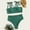 Green, variant on YEAHITCH Swimsuit Set,Juniors Swimwear,Swimwear Clearance,Two-Piece Sets,High WaistPurple,S (US:4)