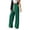 A Green, variant on Womens Cargo Pants Fashion Women Casual High Waist Loose Straight Solid Pants Suit Wide Leg Pants Green Free Size