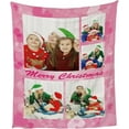 thumbnail image 3 of Custom Blanket with Photos and Text Customized Blanket Personalized Flannel Throw Blankets for Adult Kid Birthday Christmas Halloween Mothers Fathers Valentines Day Gift. (5 Photos, 48X32inch), 3 of 6