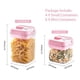thumbnail image 2 of Juego de recipientes herméticos U-QE para almacenar alimentos, 10 unidades, color rosa, 2 of 9