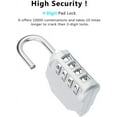 thumbnail image 2 of Combination Padlock 4 Digit Combination Padlock Gym Escape Game Waterproof Digital Lock Outdoor Shelter (2 Pcs, Silver), 2 of 5