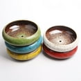 thumbnail image 4 of Ceramic Succulent Pots: 7.3 inch Large Shallow Planter, Bonsai Pots Succulent Planters with Drainage Hole, Round Glazed Garden Decorative Cactus Flower Plant Container Bowl (Red), 4 of 10