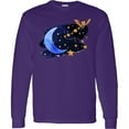 thumbnail image 3 of Inktastic Owl Decorating the Night with Moon and Stars Long Sleeve T-Shirt, 3 of 5