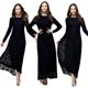 thumbnail image 4 of Vestido Largo De Encaje De Fiesta De Noche Musulmán Formal Puro Elegante Para Mujer (Negro) (M)-200694.01 Likrtyny Mujer, 4 of 8