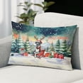 thumbnail image 2 of Merry Christmas Santa Reindeer Antlers Great Dane Sleigh Xmas Winter Holiday Pillowcase Double Sided Danes Dog Lover Gifts Pillow Case Covers - 00023, 2 of 3