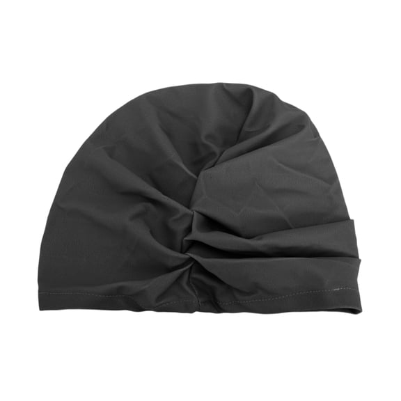 Unique Bargains 1 Pc Breathable Knotted Swimming Cap Black White