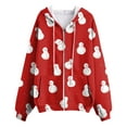 thumbnail image 5 of larppty Womens Zip Up Christmas Hoodies Oversized Fall Outfits 2025 Drawstring Zipper Hoodie Y2K Casual Loose Fit Long Sleeve Hoodies (Red, L), 5 of 7