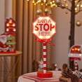 thumbnail image 2 of putnchl Christmas Decorations LED Lighted Christmas Light Board For Home Santa Stop Here First Sign Farm-house Winter Wooden Decor Vintage Rustic Sign, 2 of 5
