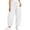 White(Women Pants), variant on GUACER Cotton Linen Harem Pants for Women Elastic Waist Drawstring Casual Wide Leg Trousers with Pockets