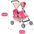thumbnail image 2 of Double Stroller Fash n Kolor Twin Doll rosa y blanquecino, 2 of 7
