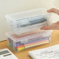 thumbnail image 2 of High Capacity Pencil Case Water Resistant Clear Pen Storage Box Hard Pen Case Art Marker Organiser Colored Pencil Case, 2 of 8
