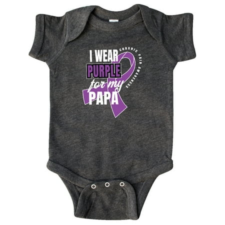 

Inktastic Chronic Pain I Wear Purple For My Papa Gift Baby Boy or Baby Girl Bodysuit