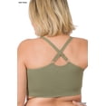 thumbnail image 5 of Zenana Women & Plus Cross Back Padded Seamless Bralette Sports Bras with Adjustable Strap, 5 of 5