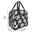 thumbnail image 3 of Honeii Lilies Flowers Print Lunch Bag Women, Lunch Box Lunch Bag for Women Adult Men, Small Leakproof Cute Lunch Tote Large Capacity Reusable, 3 of 8