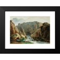 thumbnail image 2 of Hubert Robert 14x11 Black Modern Framed Museum Art Print Titled - The Springs at Fontaine De Vaucluse (1783), 2 of 5