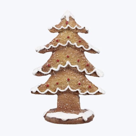 YI Christmas Decor - Small Gingerbread  Tree Figurine 4inch
