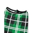 thumbnail image 4 of EYIIYE Family Christmas Pajamas Matching Sets Letter Print Long Sleeve Shirt and Elastic Plaid Pants Set Loungewear Soft Sleepwear, 4 of 9