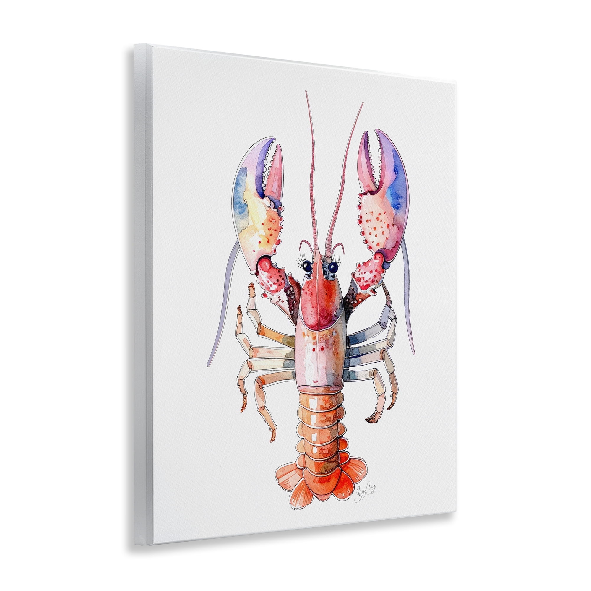 Stupell Industries Coral Claw Lobster Wall Plaque Art, design by Shelly Craig