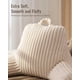 thumbnail image 2 of Almohada de lectura Blissful Diary grande con respaldo de franela color crema, 2 of 8