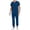 Mint Green, variant on Men Scrubs Set Mens Stretch V-Neck Uniform Scrub Top & Jogger Pant with Pockets, Nurse Workwear, Anti-Wrinkle Scrubs for Men Medical Scrub Set Black M