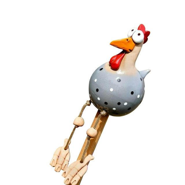 Billuyoard Decoración artística de jardín, estaca de pollo, suelo, resina, césped, adorno de gallina Jardín y Patio 65212016A