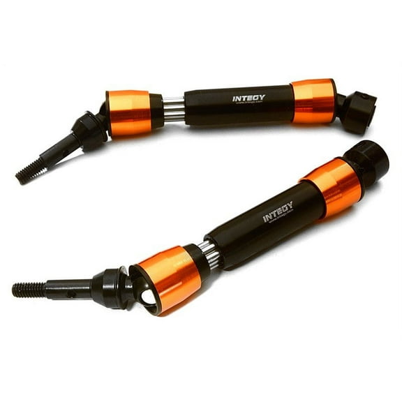 Integy RC Toy Model Hop-ups C28033ORANGE Carbon Steel Front Universal Shaft (2) for Traxxas 1/10 Slash & Stampede 4X4