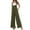 Green, variant on HBFAGFB Womens Jumpsuit Thin Shoulder Straps Tops Casual Wide Leg Overall with Pockets Black Size M