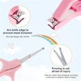 thumbnail image 4 of Trianu Baby Health and Grooming Kit - 10Pcs Baby Care Utensil Set for Newborn, Infant, Toddlers Boy and Girls with Nail Files, Nail Clippers,Nasal Aspirator, Pink, 4 of 7