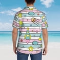 thumbnail image 3 of Lsque Space Doodle pattern Hawaiian Shirt for Men, Unisex Summer Beach Casual Short Sleeve Button Down Shirts-3X-Large, 3 of 9