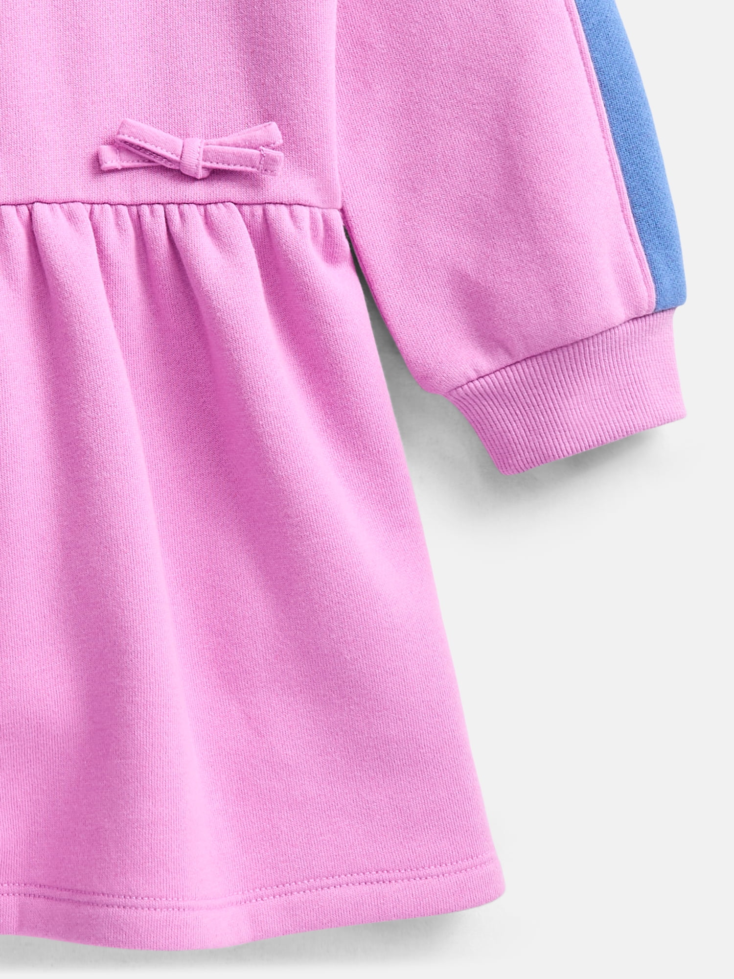 Wonder Nation Toddler Girls Embroidered Graphic Fleece Dress with Long Sleeves, Sizes 12M-5T