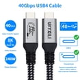 thumbnail image 2 of Cable USB 4 UAYXILI Thunderbolt 4, 240 W, carga rápida, 8 K, 40 Gbps, 2 of 7