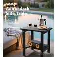 thumbnail image 3 of 2-Tier Adirondack Square Side Table, Weather Resistant Outdoor & Indoor End Table, Easy Maintenance Black, 3 of 7