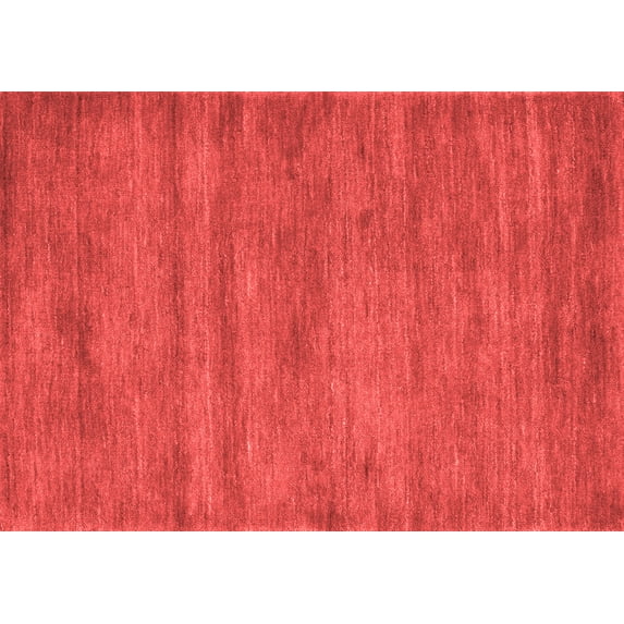 Ahgly Company Indoor Rectangle Abstract Red Contemporary Area Rugs, 7' x 10'