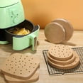thumbnail image 7 of 100PCS Round Air Fryer Liners, Air Fryer Parchment Paper/Bamboo Steamer Liners for Air Fryer, Steaming Basket and More, 9"(Dia), 7 of 7