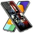thumbnail image 2 of MUNDAZE Samsung Galaxy A14 5G American USA Flag Skulls Blue Red Double Layer Phone Case Cover, 2 of 5
