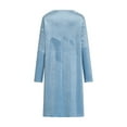 thumbnail image 4 of Velvet Dress for Women Cowl Neck Wedding Dress Long Sleeve Ruched Pencil Vintage Cocktail Mini Dresses, 4 of 9