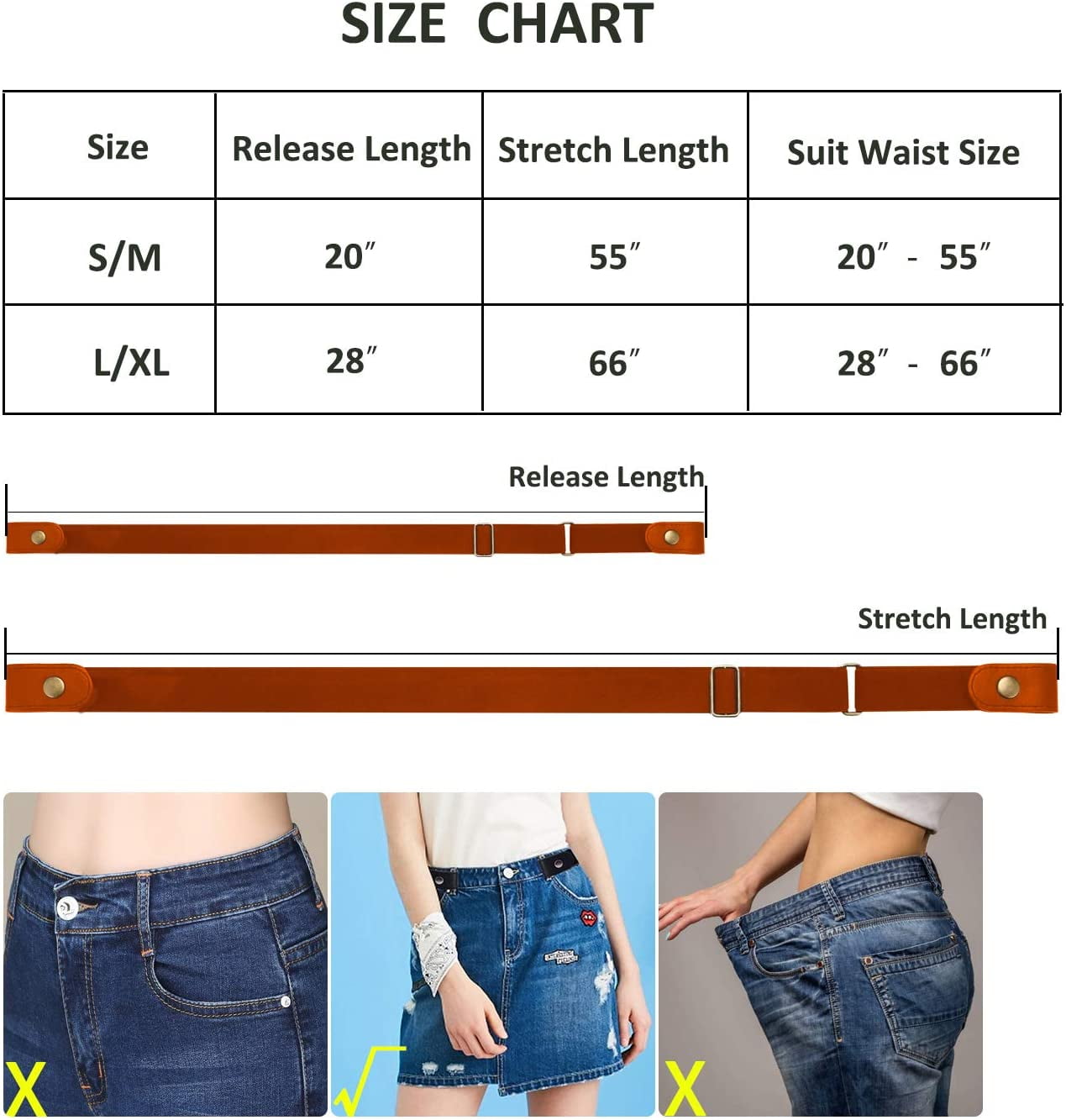 Waist Belt for Men Jeans Pants 